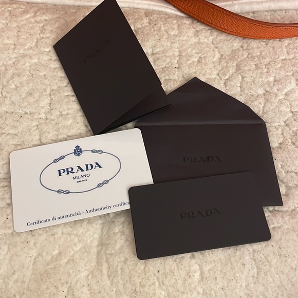 Authentic Prada Saffiano Cuir Large Double-Zip Tote Bag, Orange - Picture 13 of 13